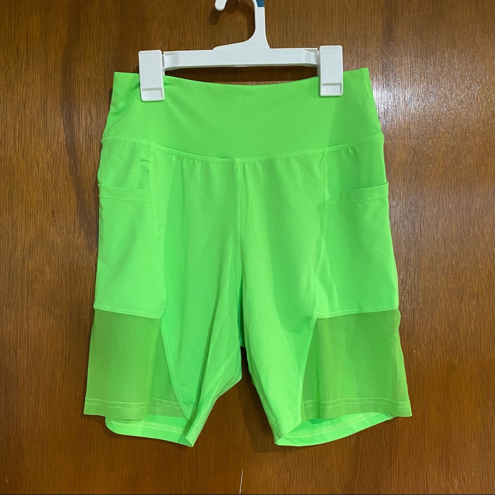 Neon Green Bike Shorts